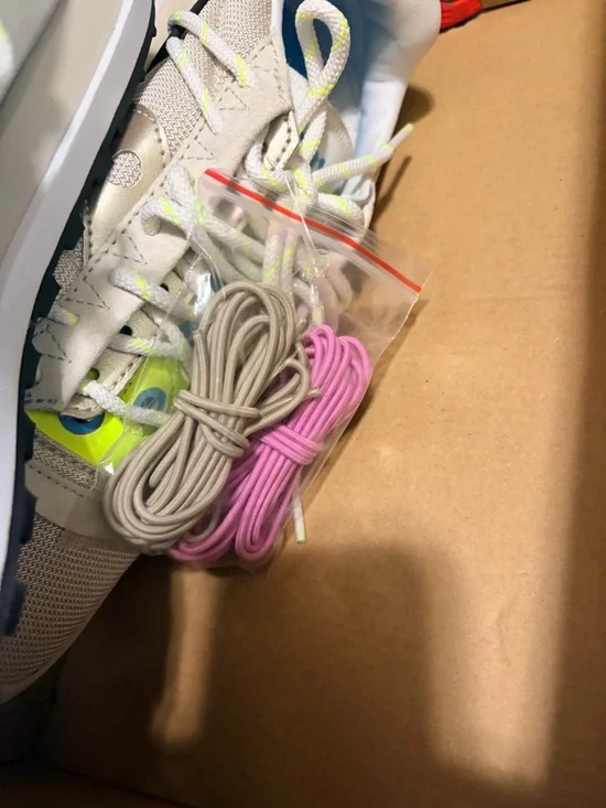 Saucony Beige with Neon Yellow Accent Retro Runner Sneakers - Picture 3 of 6